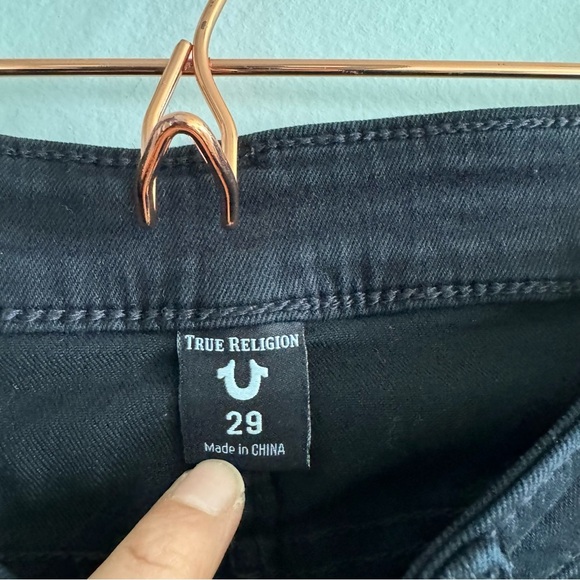 True Religion Jennie Curvy Skinny Jeans Black Diamond Size 29 - Picture 13 of 16